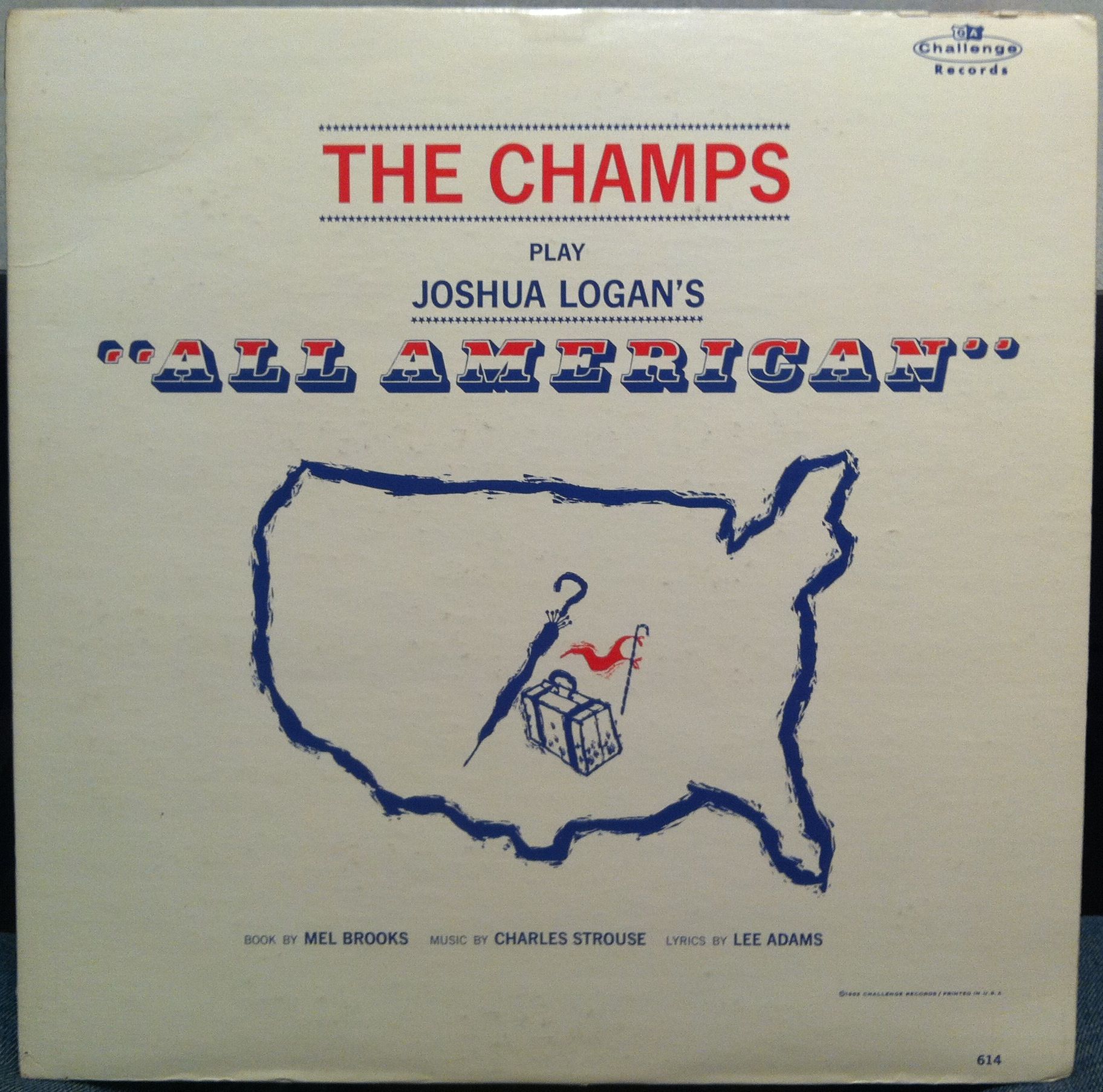 The Champs All American LP VG LP 614 Vinyl 1962 Record  