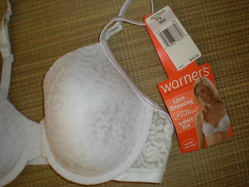 Warners 36D White T Shirt Underwire Bra $32 1377 TW