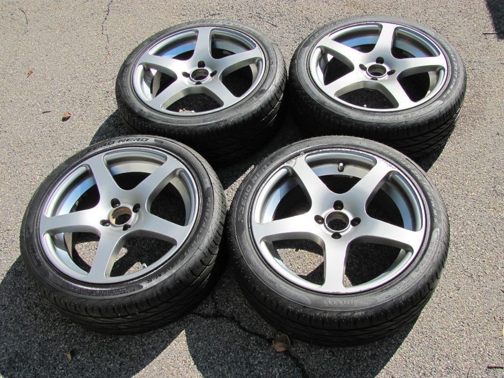 Kazera 17 4x100 Wheels, Pirelli P215/45ZR17 Tires fit Honda Toyota