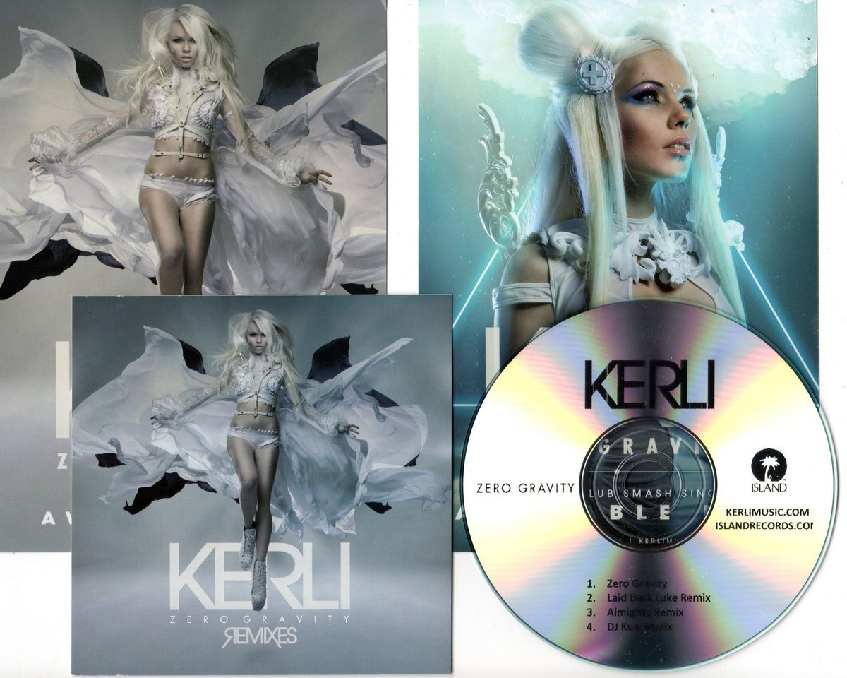 KERLI ZERO GRAVITY 4TRK US PROMO CD, LAIDBACK LUKE/ALMIGHTY/DJ KUE