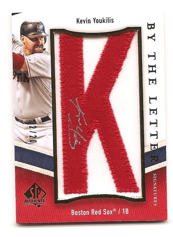 Kevin Youkilis 2007 SP Authentic Letter Auto 12 20