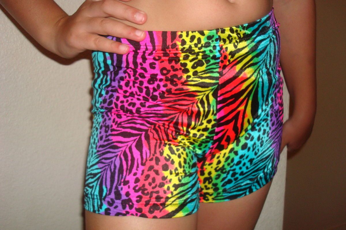 Spandex Volleyball Cheer Gymnastic Dance Colorful Animal Prints