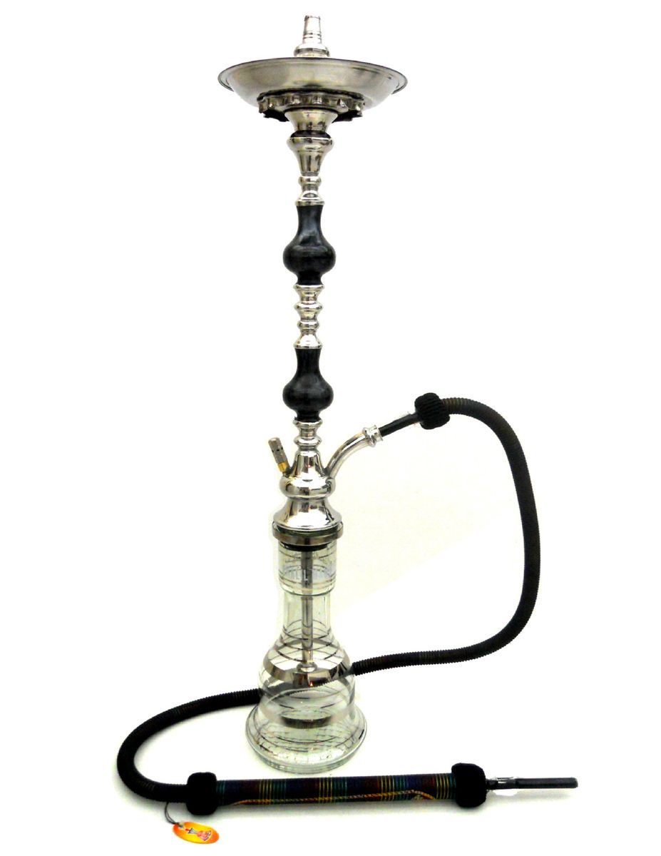 38 Khalil Mamoon Double Pearl 1 Hose Black for Hookah Shisha