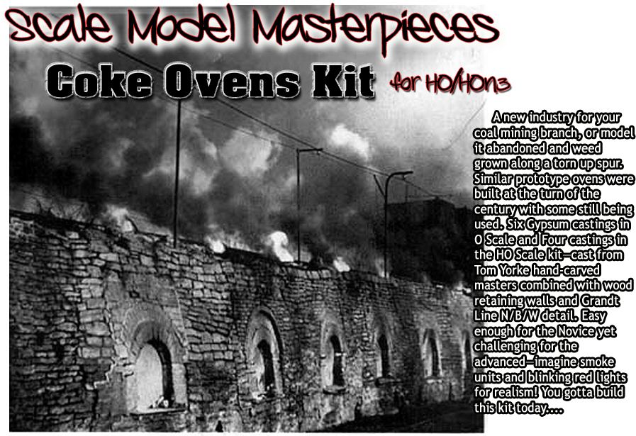 COKE OVENS KIT SCALE MODEL MASTERPIECES/YORKE/FSM HO/HOn2/HOn30 *BRAND