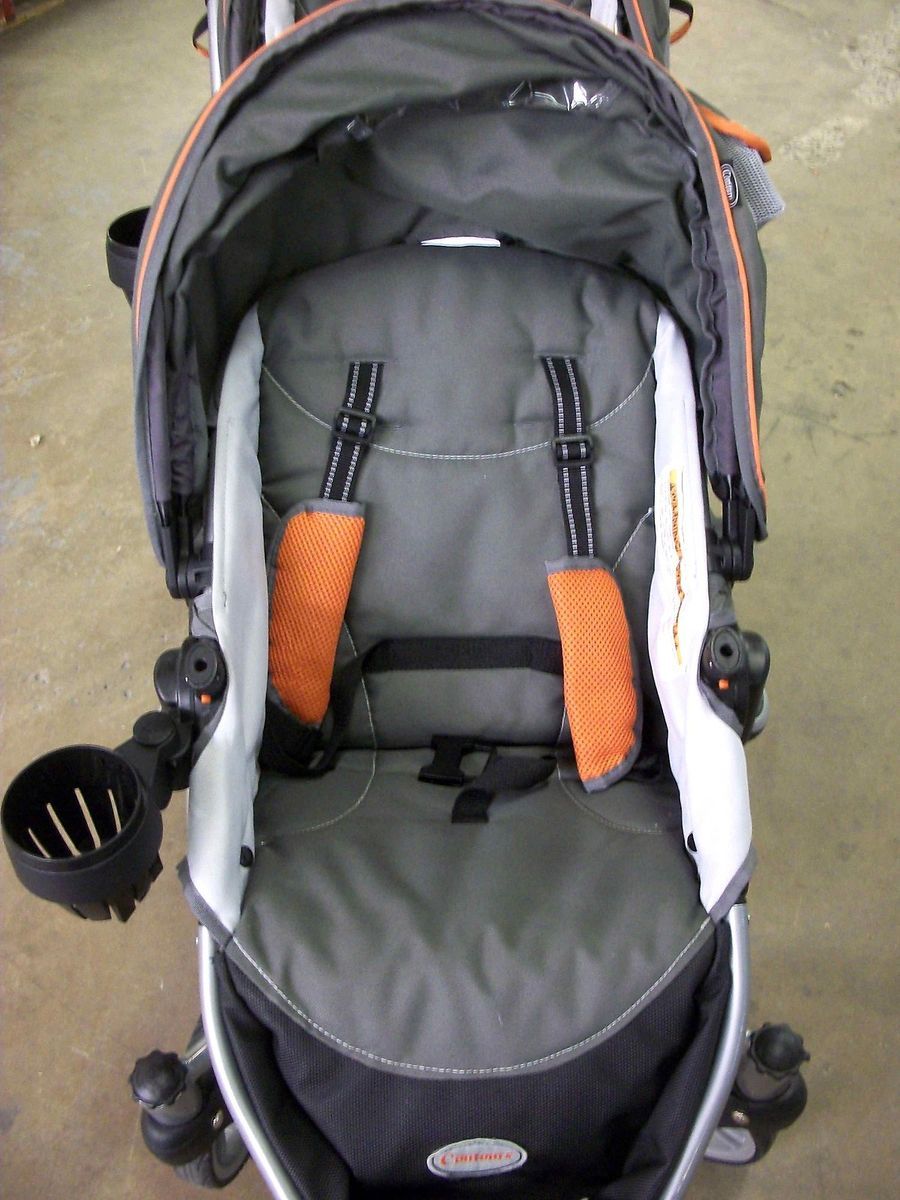 Kolcraft Contours Options Tandem II Stroller Tangerine