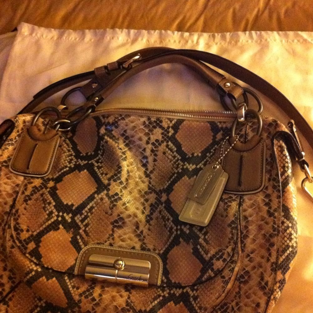 Authentic Coach Kristin Python Handbag