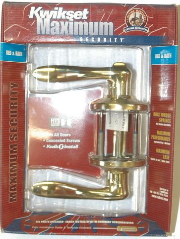 Kwikset Maximum Security Bed Bath Door Handle