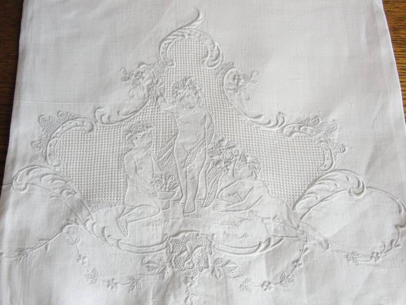 So Fine Antique Appenzell Children Lace Linen Towel