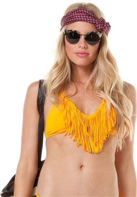 Space Audrey Bikini Top in Mango L K