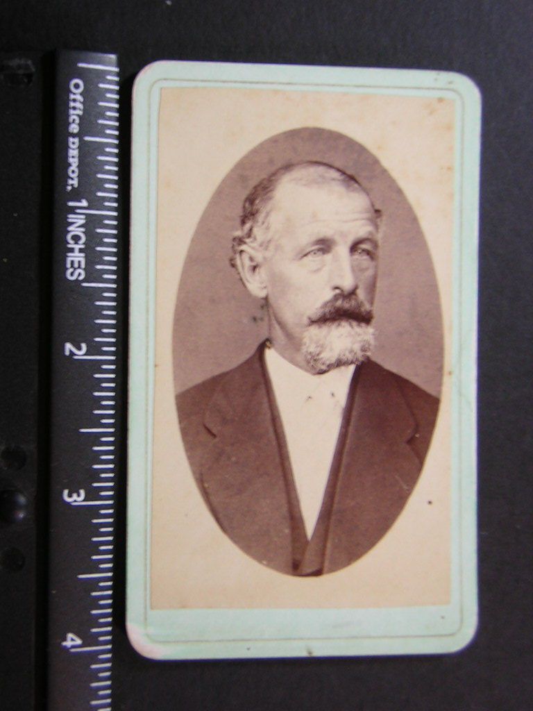 CDV Photo 0189 Photographer L N Wade Lapeer Michigan Old Man w Beard