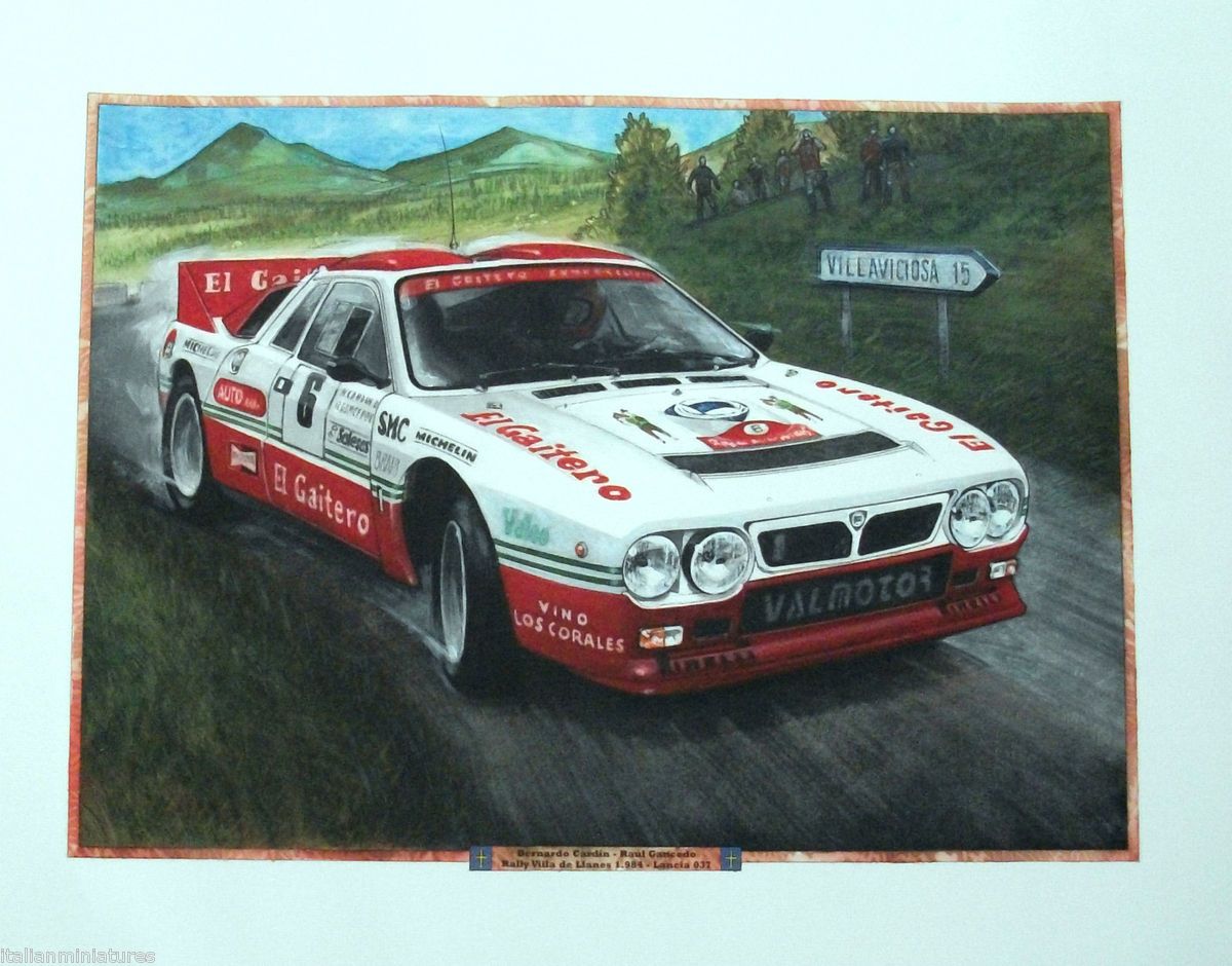 Lancia 037 Rally Cardin Gancedo Poster 61cm x 48cm Mint Condition