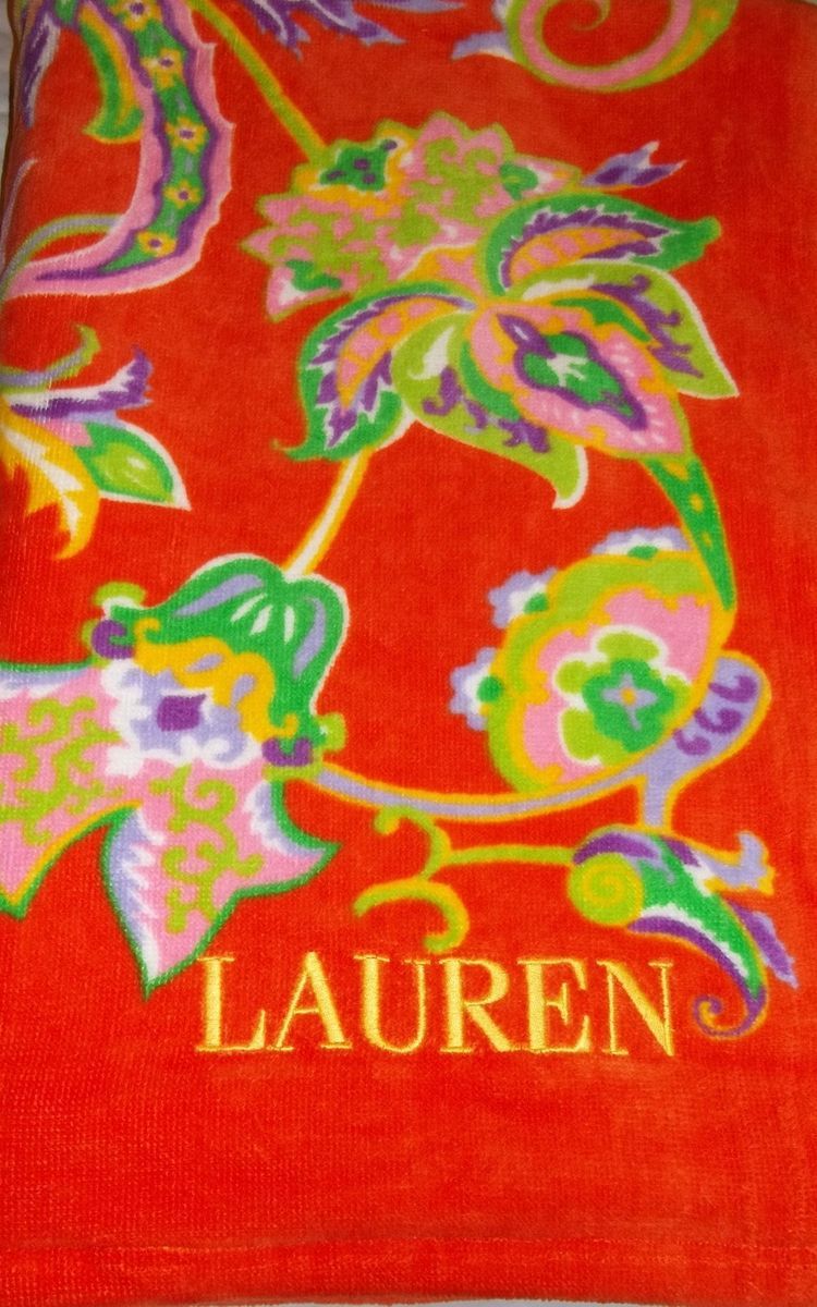 Ralph Lauren Home Collection Beach Towel 64x35 Orange