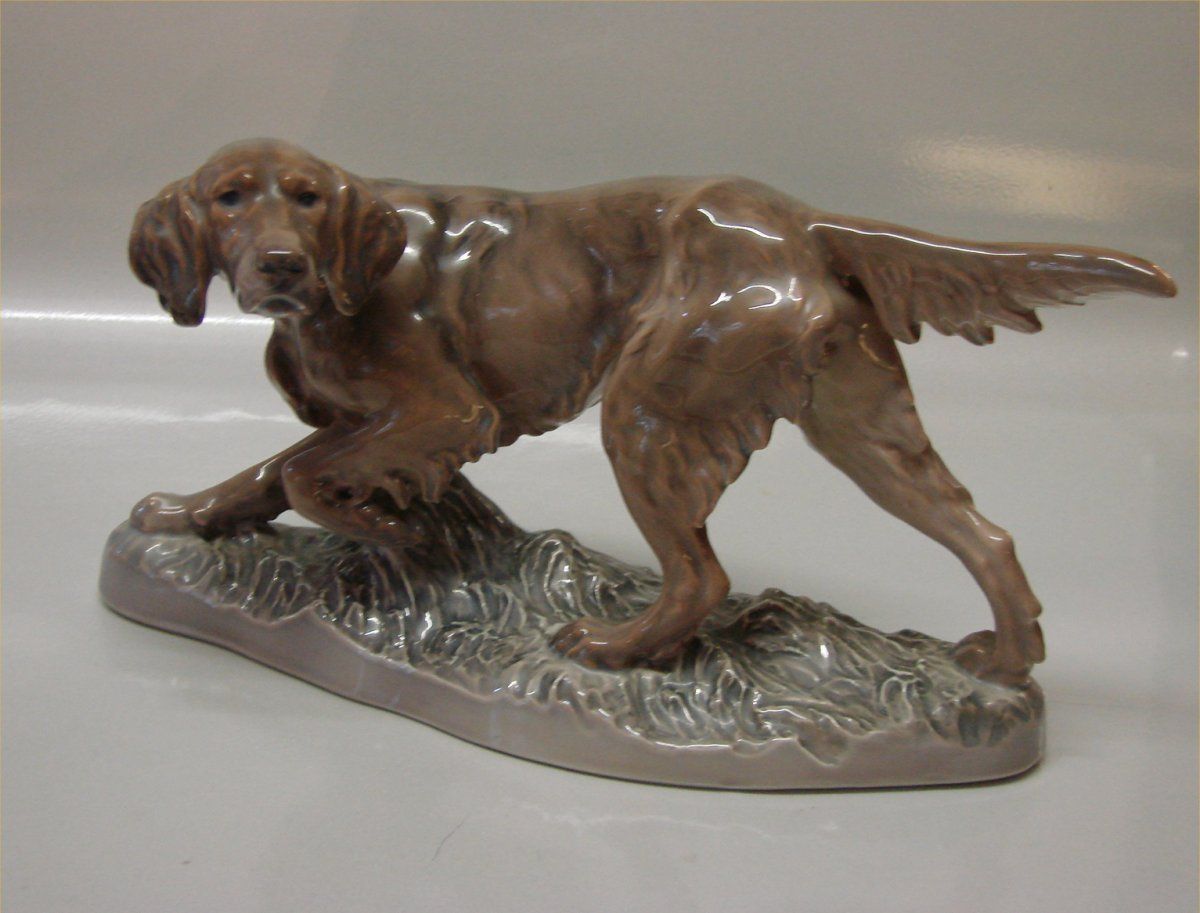 1282 Irish Setter on Base LJ 31 5 cm Design Lauritz Jensen