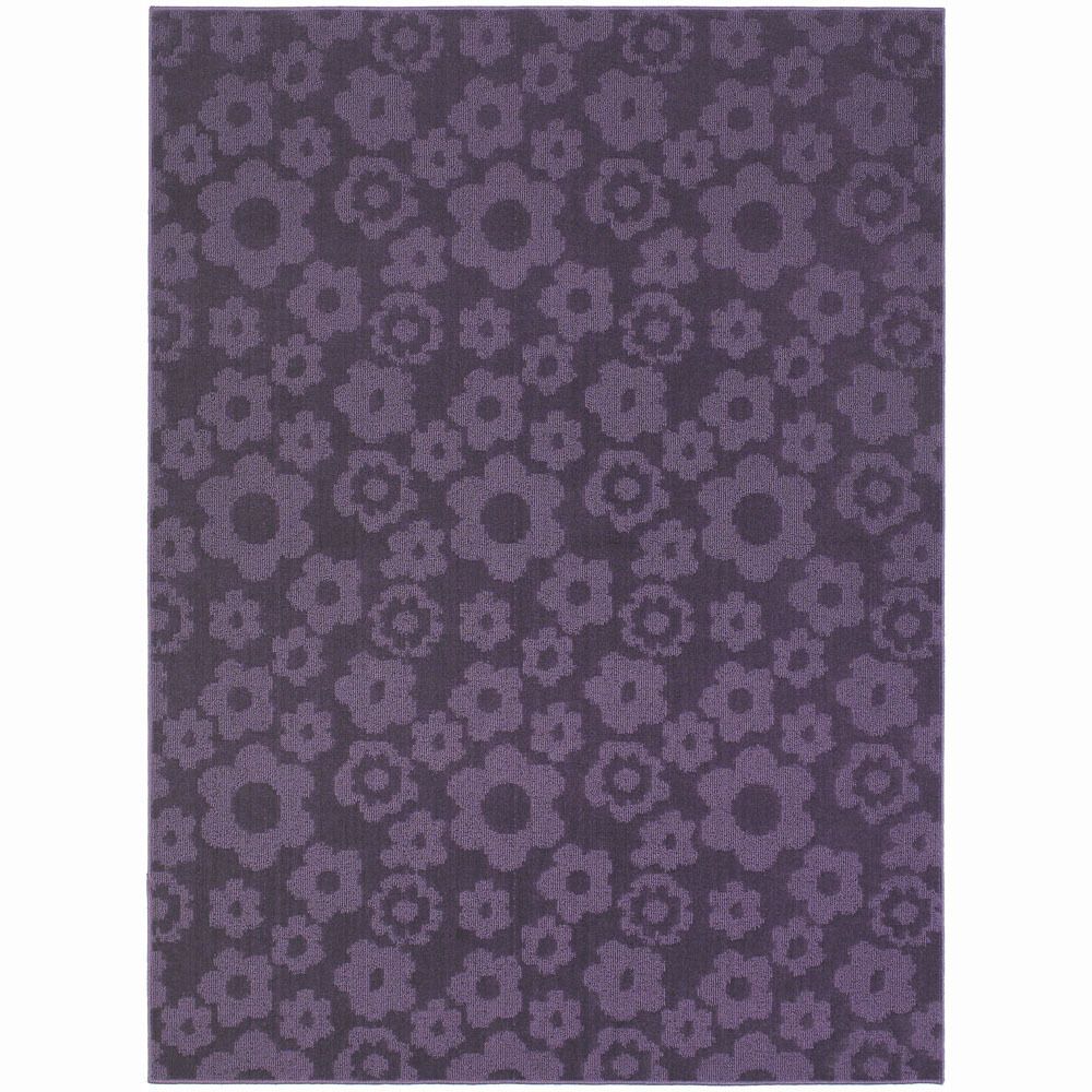 Kids Girls Childrens Nursery Area Rug New Carpet Purple 5 x 7 Floral