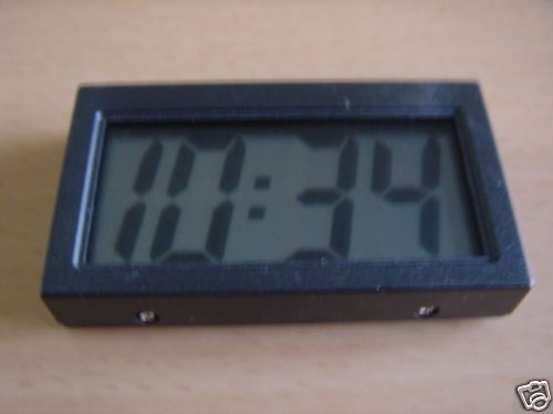 Small LCD Digital Clock Large Numbers Car Accessory