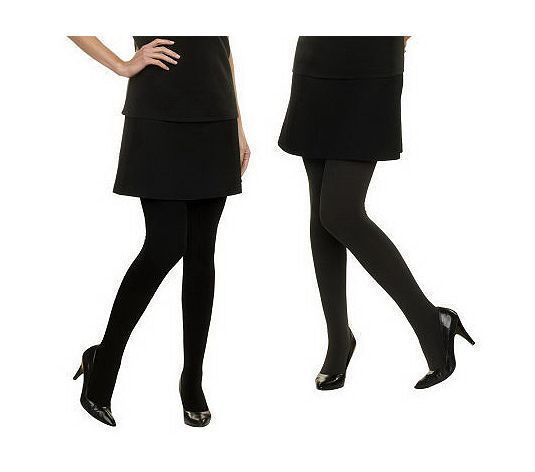 Legacy Legwear Set of 2 Flip Side Fleecy Tights A217083