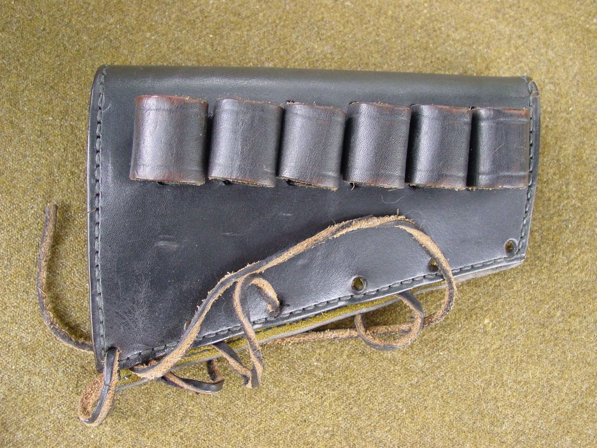 Tex Shoemaker Leather Buttstock Shotshell Holder