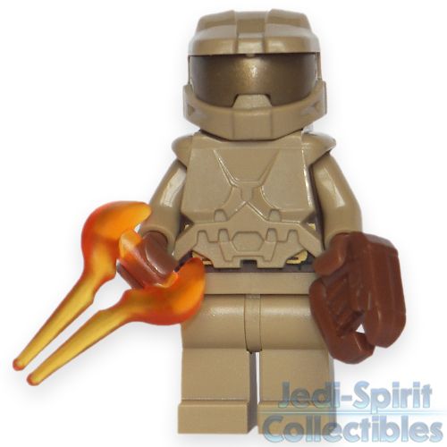 Lego Halo Custom Master Chief Dark Tan Color Minifig Free USA Shipping