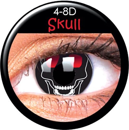 Lentilles de Couleur Skull 365J Gothique Halloween