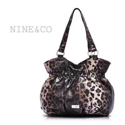 Nine Co Nine West Leopard Print Handbag Purse Tote Shoulder Bag