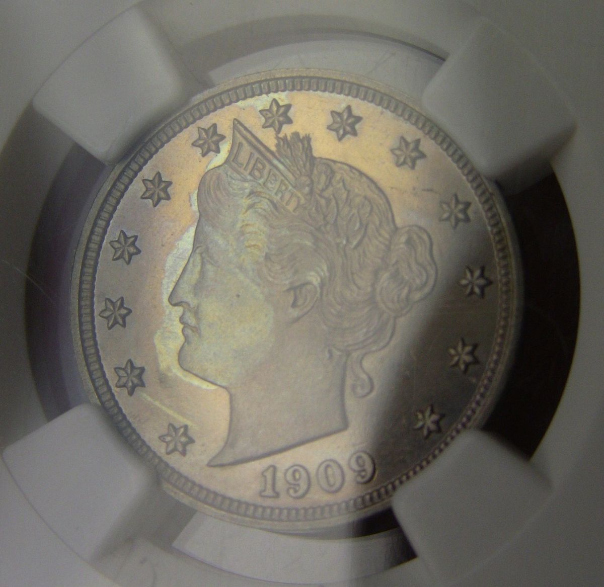 1909 Liberty Nickel NGC Proof 66 Rainbow