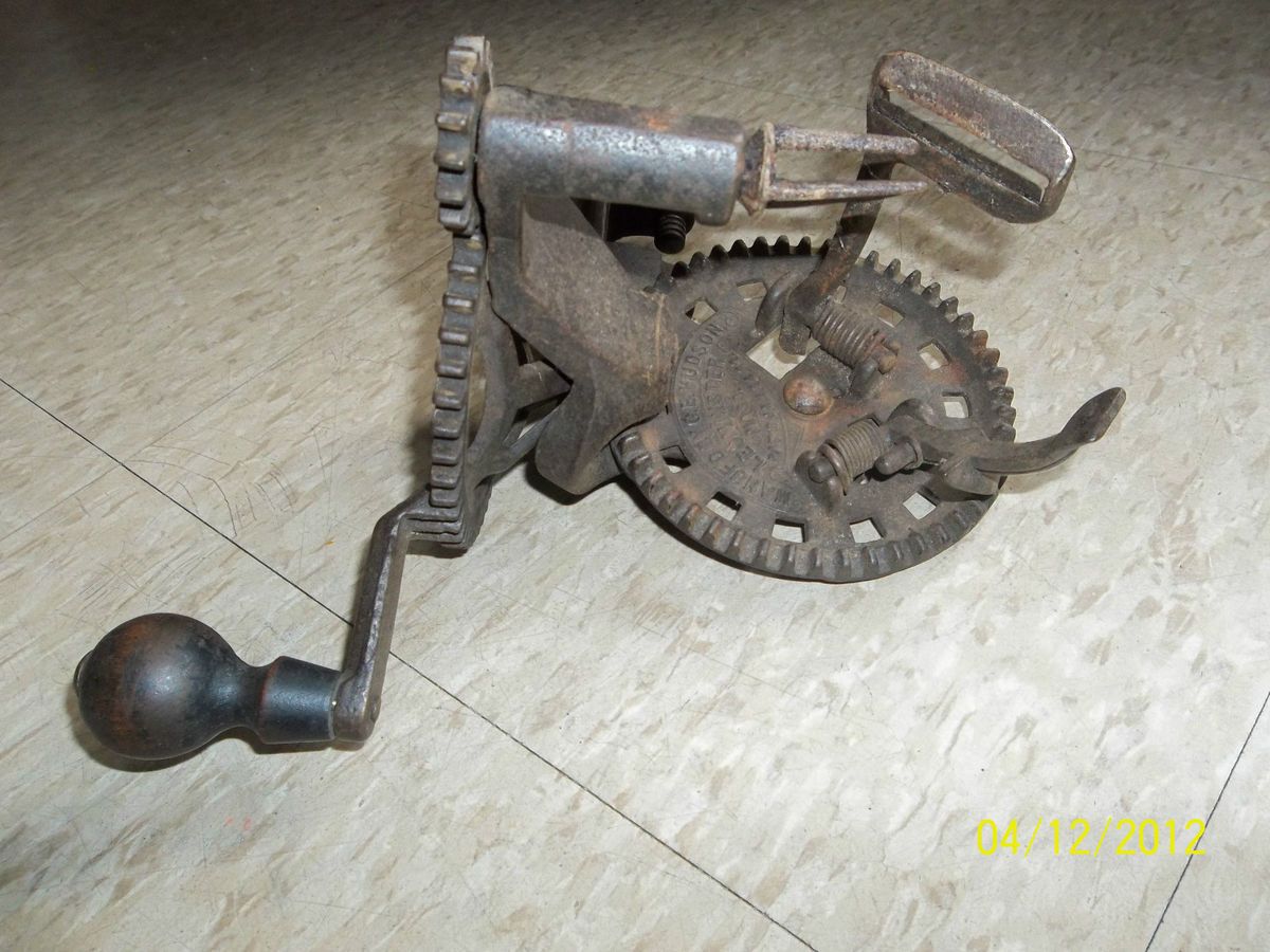 Apple peeler C E Hudson leominster mass Jan 24 1882 Original Vintage