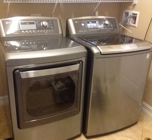 LG High Efficency Top Load Steam Washer and Dryer WT5170HV DLGX5171V