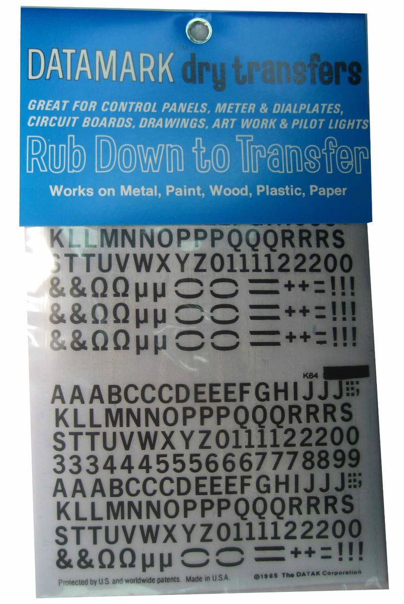 Datamark Dry Transfer Lettering 1 4 Letters Numbers Symbols