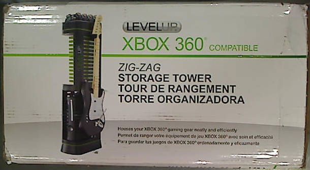 Levelup Zig Zag Storage Tower for Xbox 360 Black