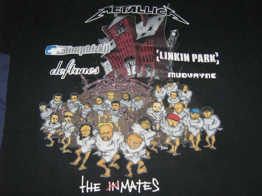 2003 Metallica Limp Bizkit Linkin Park Concert Shirt L