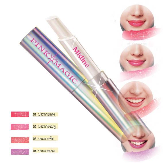Mistine Pink Magic Diamond Lip Care with Sparkling Red Color N1