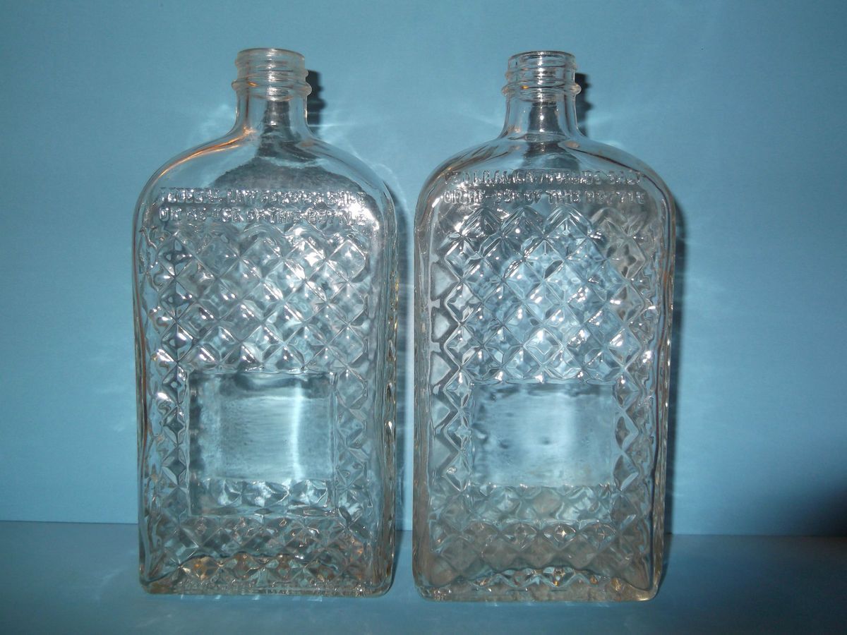 WHISKEY/WINE/LIQUOR BOTTLES, VINTAGE/OLD, ONE PINT,NICE DESIGN