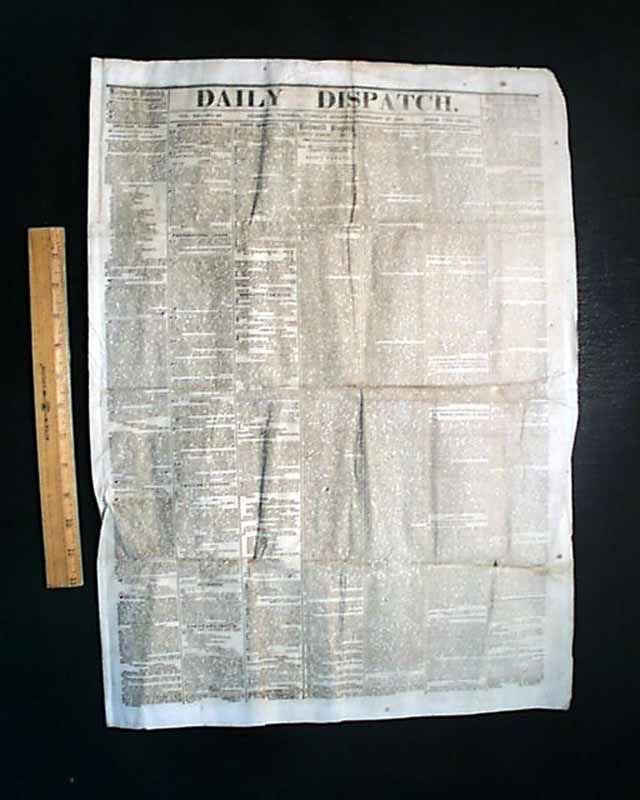 Willie Lincoln DIE 1862 Civil War Newspaper Jeff Davis Proclamation