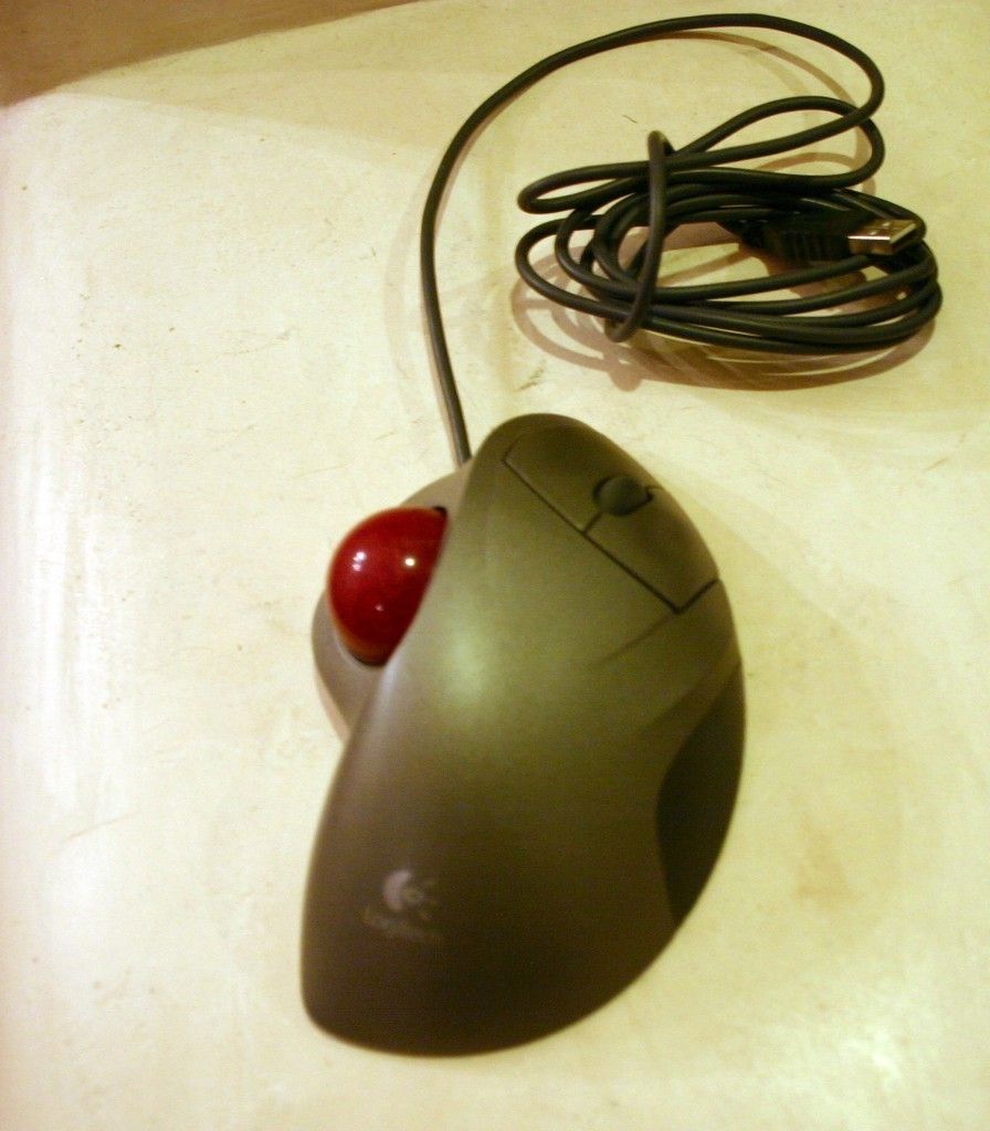 Logitech Trackman Wheel T BB18 Trackball Mouse on PopScreen