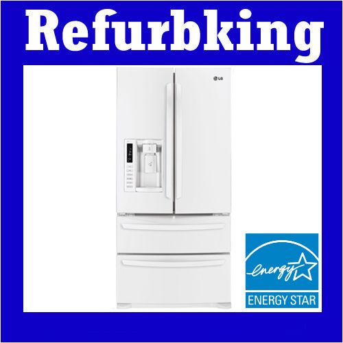 Cu.Ft French Door Refrigerator 33 inch WIDE White Finish   LMX25988SW