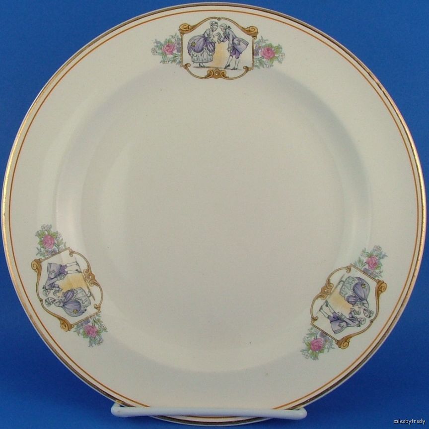 Salem China Century People Man Woman Dinner Plate