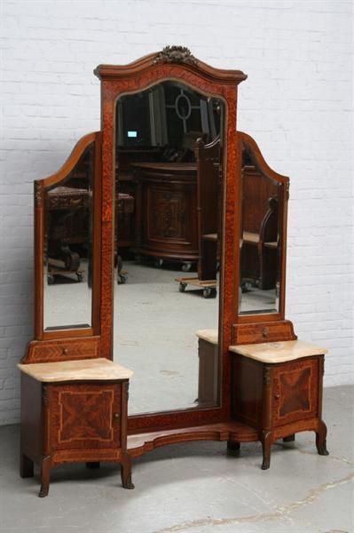 Mirrored Dressing Vanity French Louis XVI