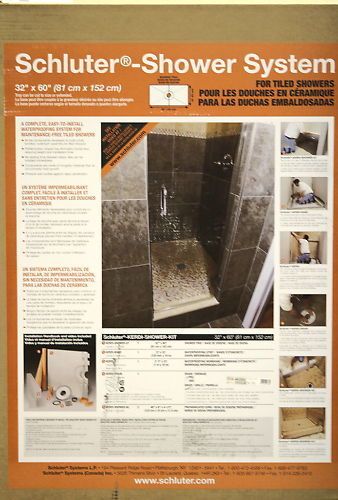 Schluter System Kerdi Shower Kit 32x60 Center Drain New