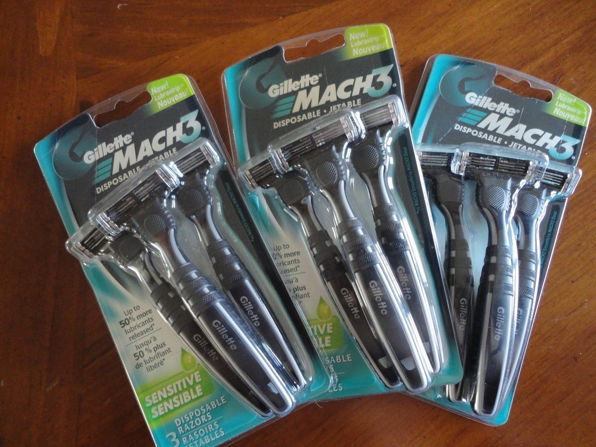 Mach3 Disposable Razor Sensitive Sensible Packs Total 9 Razors