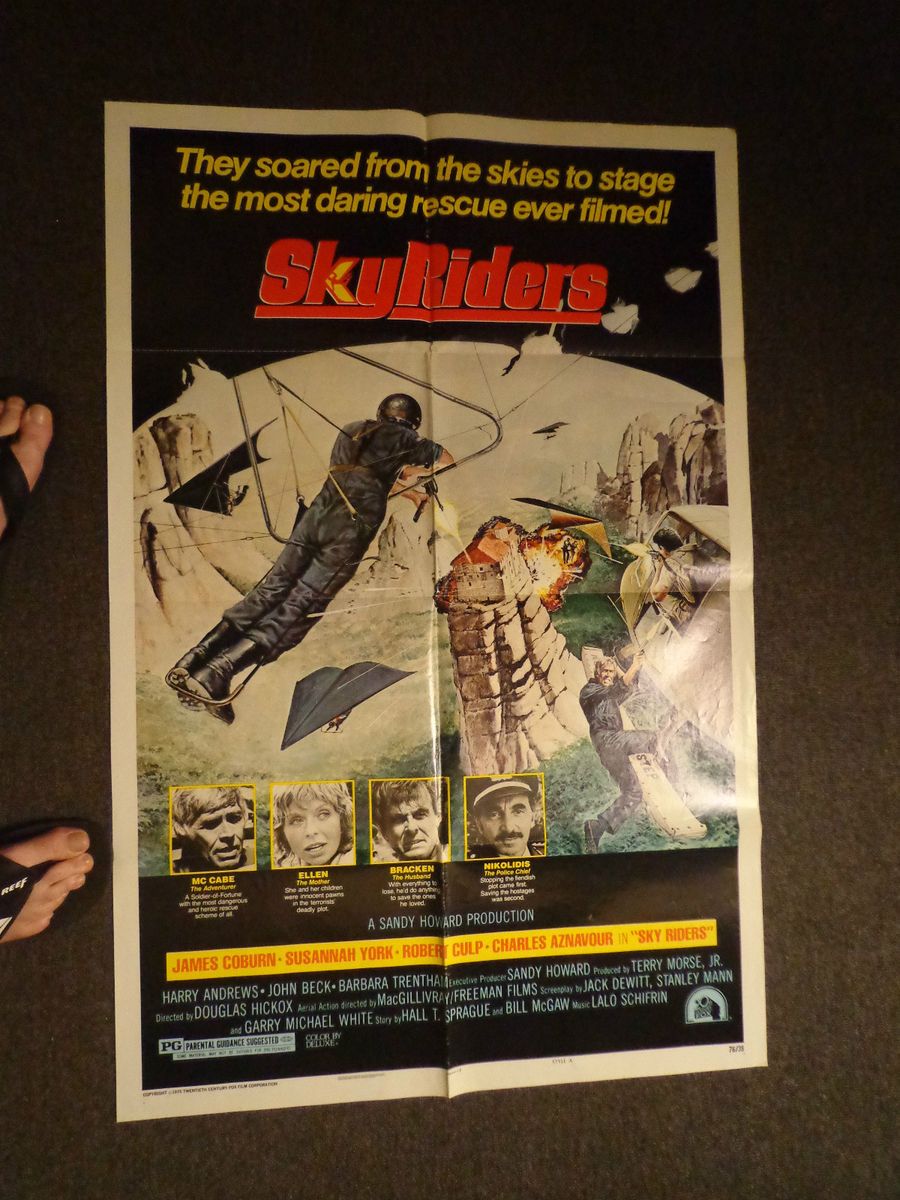 Sheet Movie Poster Sky Riders Sky Diving James Coburn