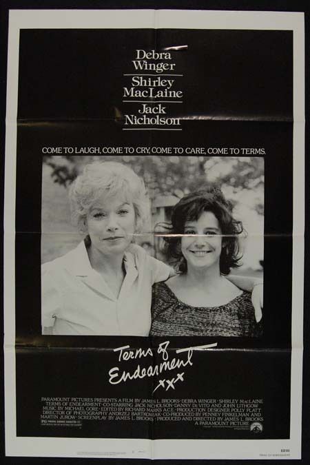Terms of Endearment 1983 Shirley MacLaine Original Movie Poster