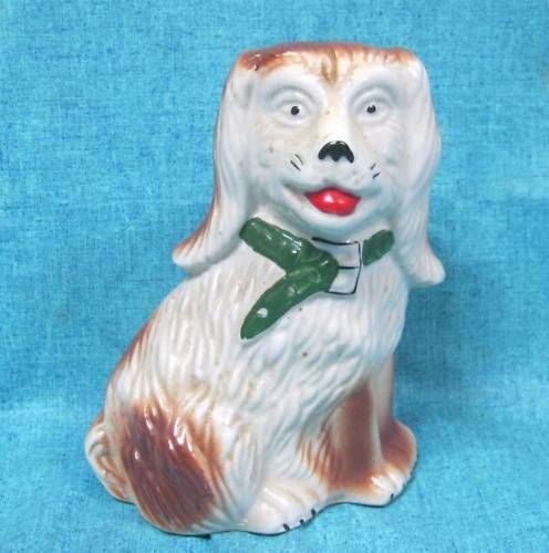 Vintage Glazed Ceramic Dog Figurine Made in Brazil