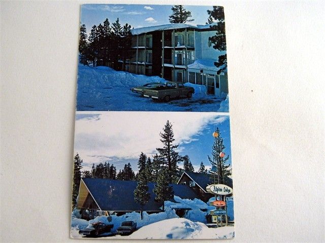 Alpine Lodge Motel Mammoth Lakes California CA Postcard
