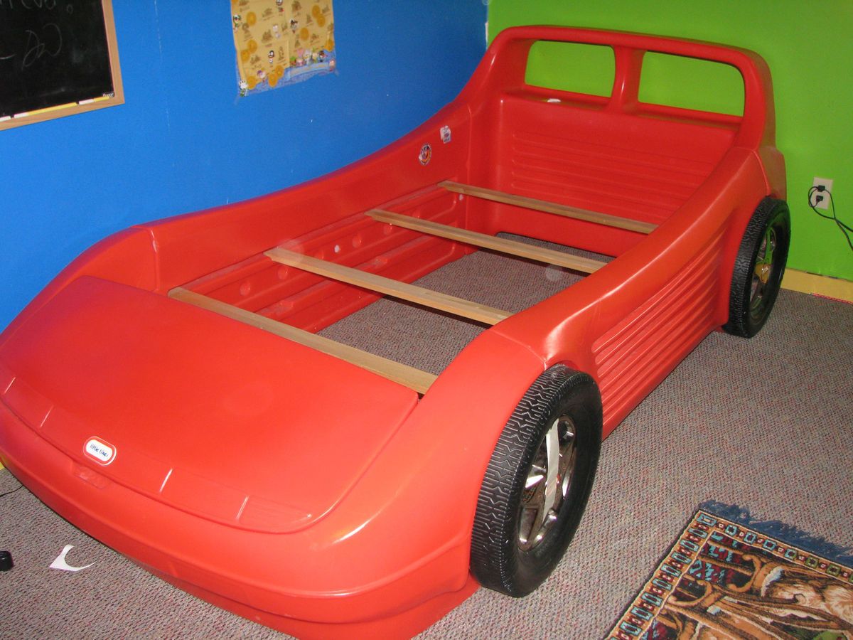 Twin Size Little Tikes Race Car Bed
