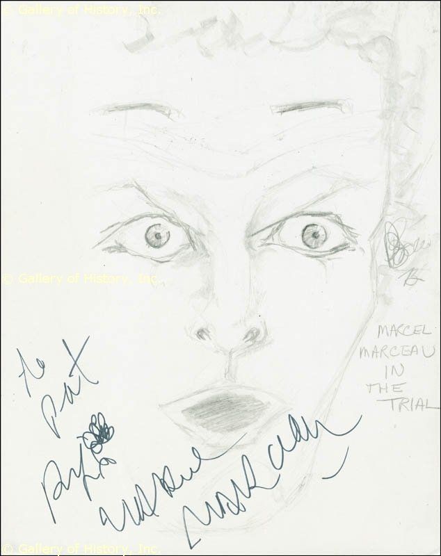 Marcel Marceau Original Art Signed