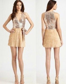 NEW MARK JAMES BY BADGLEY MISCHKA TIERED TULLE SEQUIN BODICE PARTY