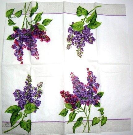 English Flower Tissues Syringa Lilac Blossom