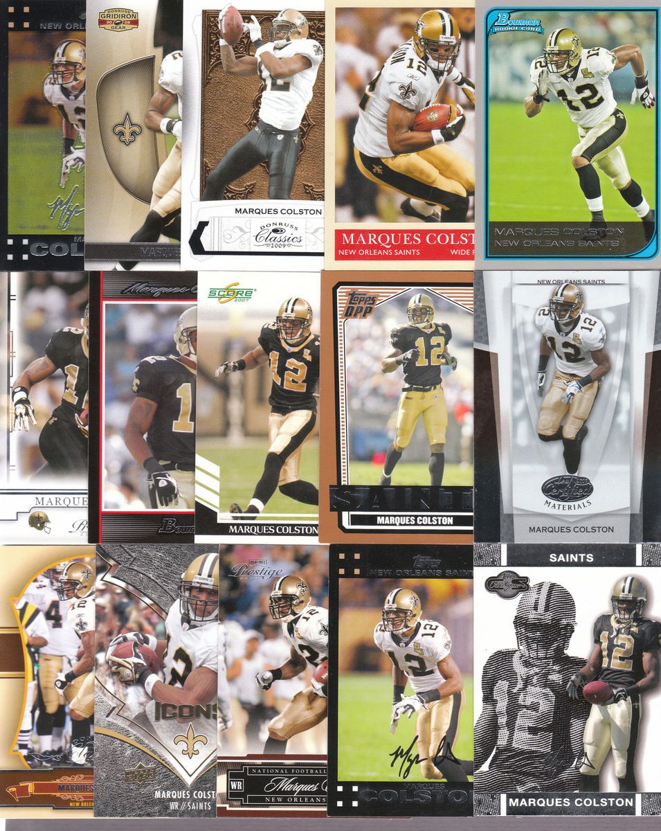 Marques Colston New Orleans Saints 15 Card Lot w R KIE