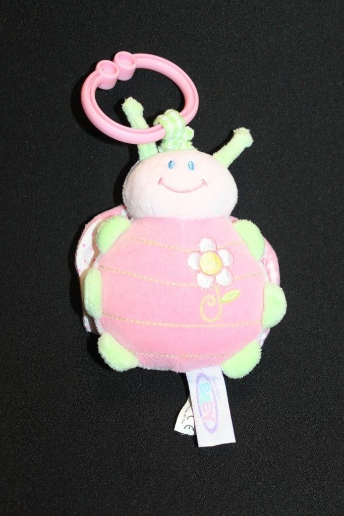 Mary Meyer Baby Pink Ladybug Rattle Jitter Stroller Toy