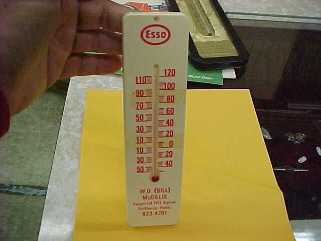 Esso Thermometer Agent w D Bill McGillis Neilburg Sask B45